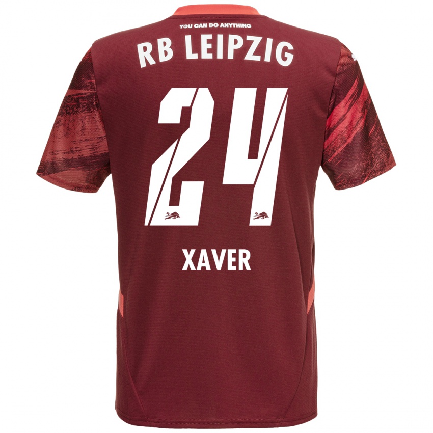 Niño Camiseta Xaver Schlager #24 Borgoña 2ª Equipación 2024/25 La Camisa