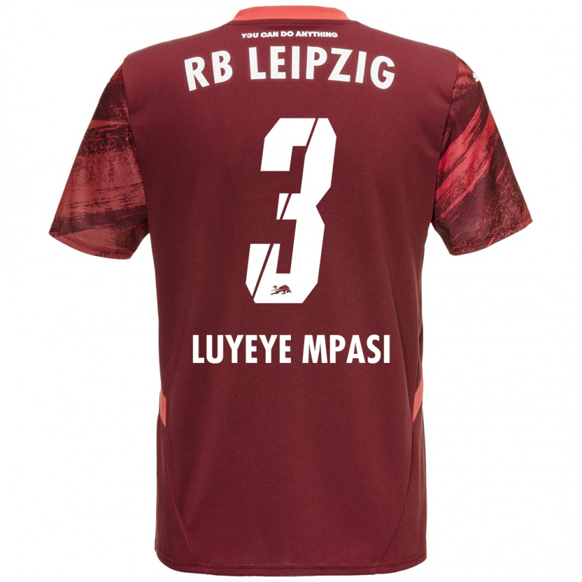 Niño Camiseta Seal Luyeye Mpasi #3 Borgoña 2ª Equipación 2024/25 La Camisa