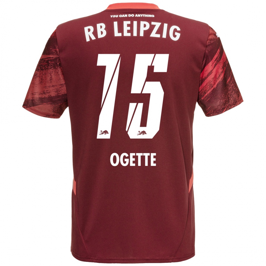 Niño Camiseta Israel Ogette #15 Borgoña 2ª Equipación 2024/25 La Camisa