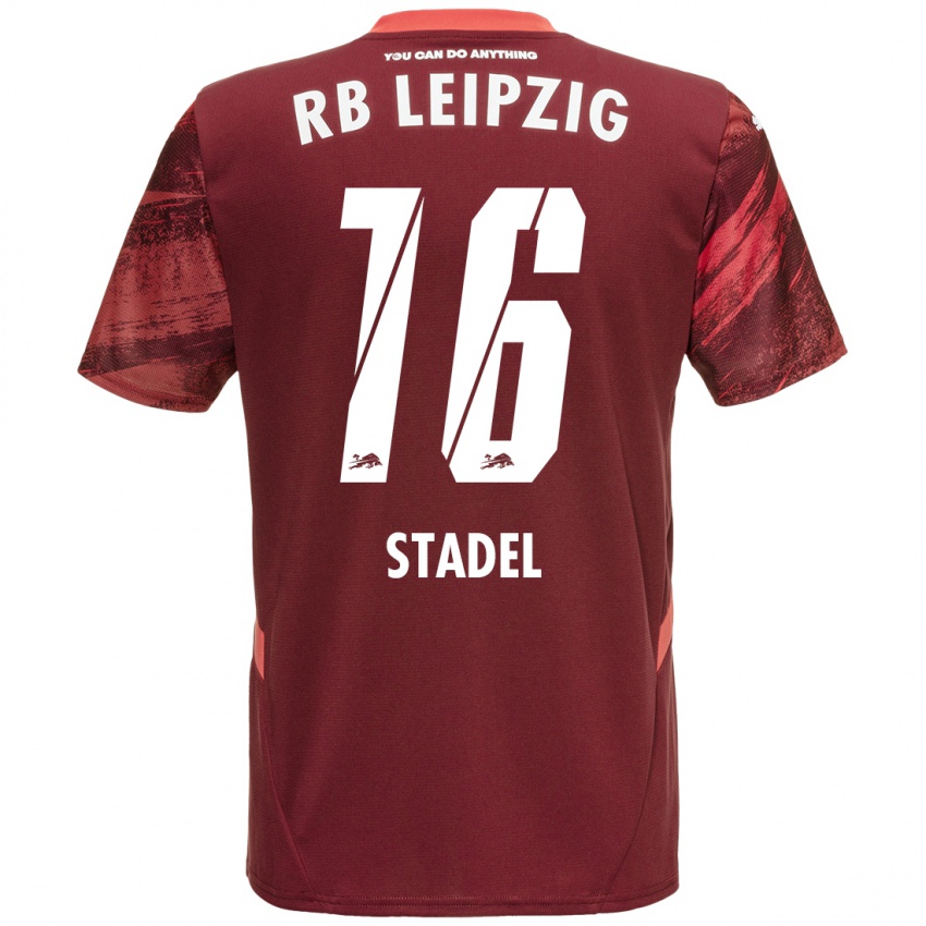 Niño Camiseta Maddox Stadel #16 Borgoña 2ª Equipación 2024/25 La Camisa