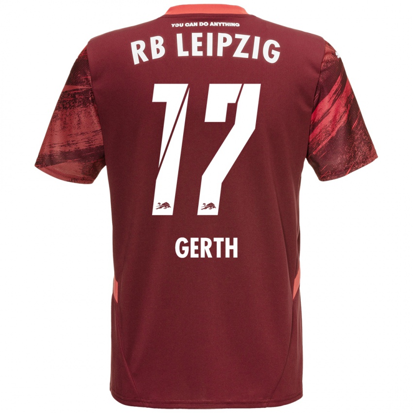 Niño Camiseta Amos Gerth #17 Borgoña 2ª Equipación 2024/25 La Camisa