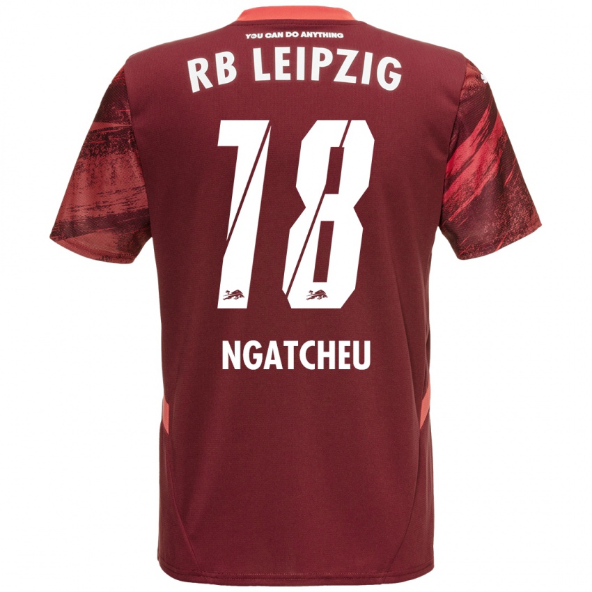 Niño Camiseta Yohan Ngatcheu #18 Borgoña 2ª Equipación 2024/25 La Camisa