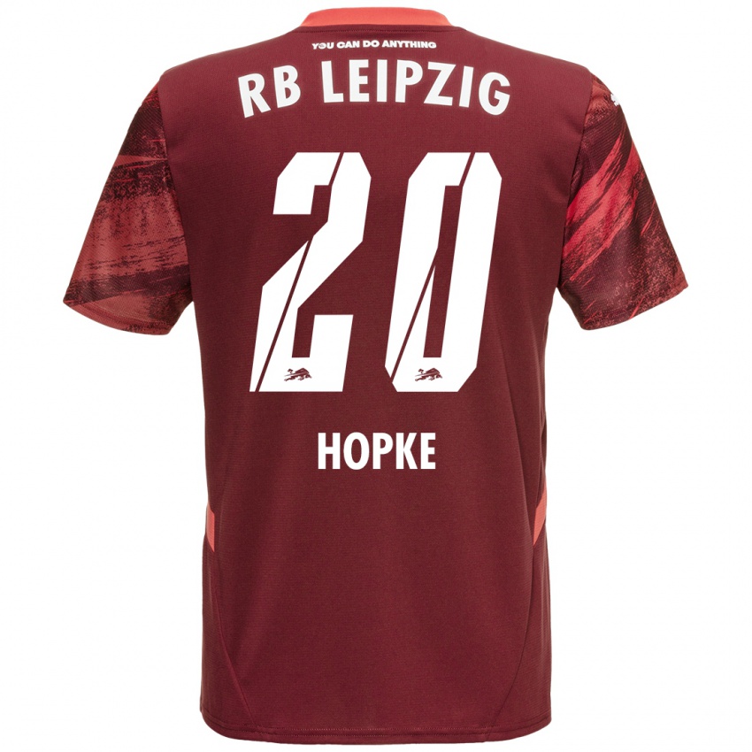 Niño Camiseta Hannes Hopke #20 Borgoña 2ª Equipación 2024/25 La Camisa