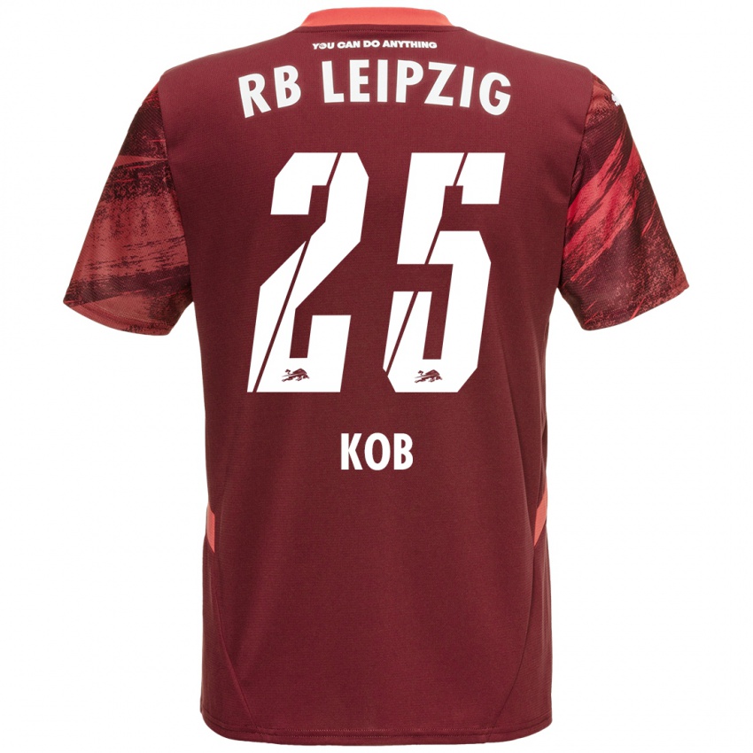 Niño Camiseta Leon Koß #25 Borgoña 2ª Equipación 2024/25 La Camisa