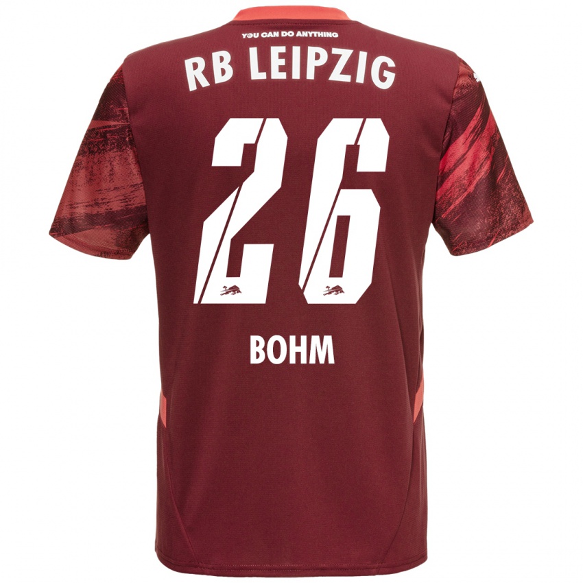 Niño Camiseta Pepe Böhm #26 Borgoña 2ª Equipación 2024/25 La Camisa