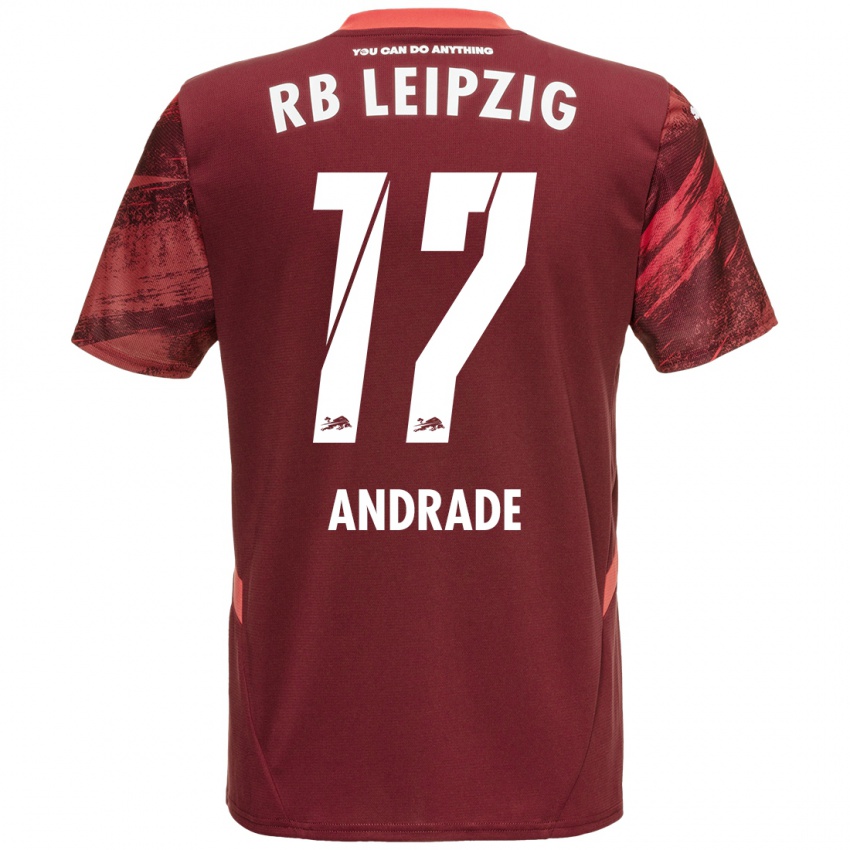 Niño Camiseta Lydia Andrade #17 Borgoña 2ª Equipación 2024/25 La Camisa