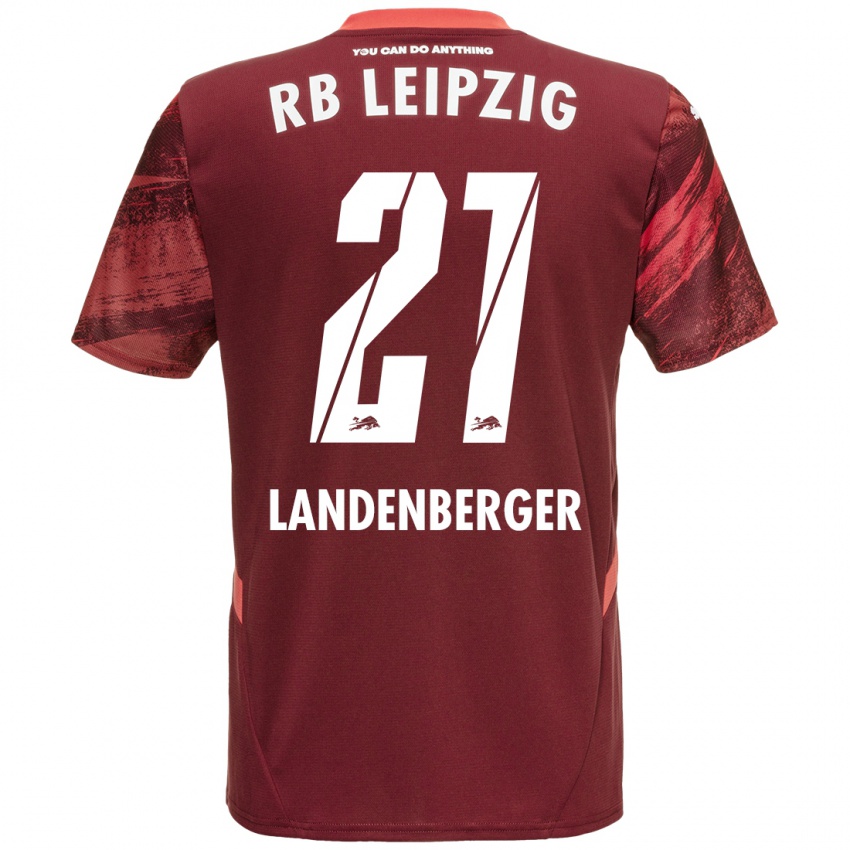 Niño Camiseta Julia Landenberger #21 Borgoña 2ª Equipación 2024/25 La Camisa