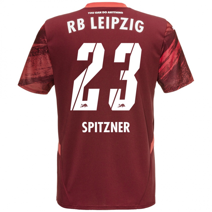 Niño Camiseta Kyra Spitzner #23 Borgoña 2ª Equipación 2024/25 La Camisa