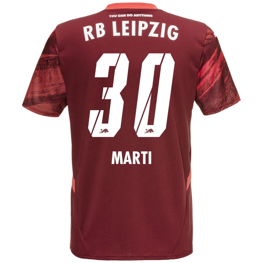 Niño Camiseta Lara Marti #30 Borgoña 2ª Equipación 2024/25 La Camisa