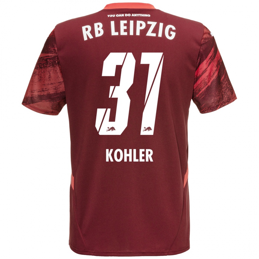 Niño Camiseta Tim Köhler #31 Borgoña 2ª Equipación 2024/25 La Camisa