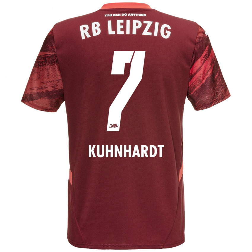 Niño Camiseta Paul Kühnhardt #7 Borgoña 2ª Equipación 2024/25 La Camisa