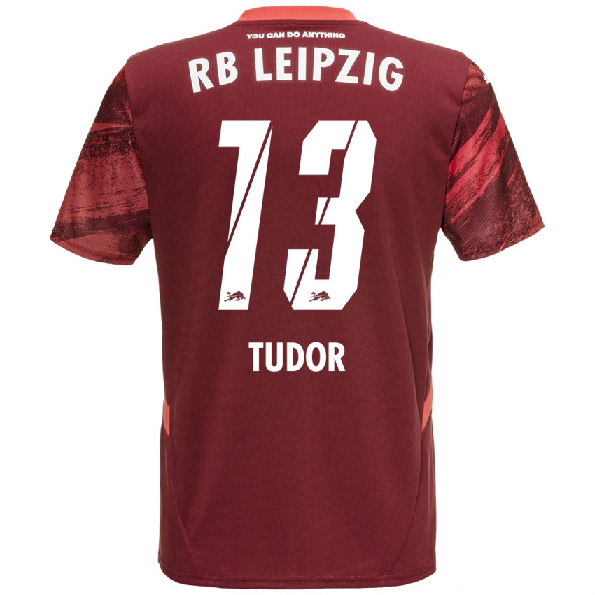 Niño Camiseta Aaron Tudor #13 Borgoña 2ª Equipación 2024/25 La Camisa