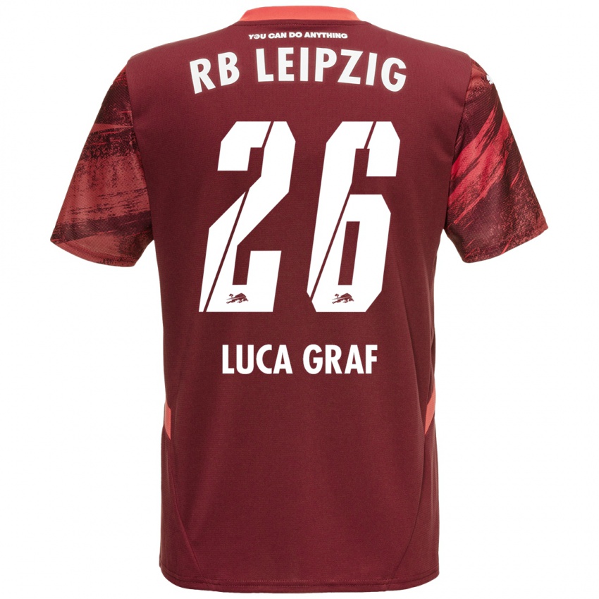 Niño Camiseta Luca Marie Graf #26 Borgoña 2ª Equipación 2024/25 La Camisa