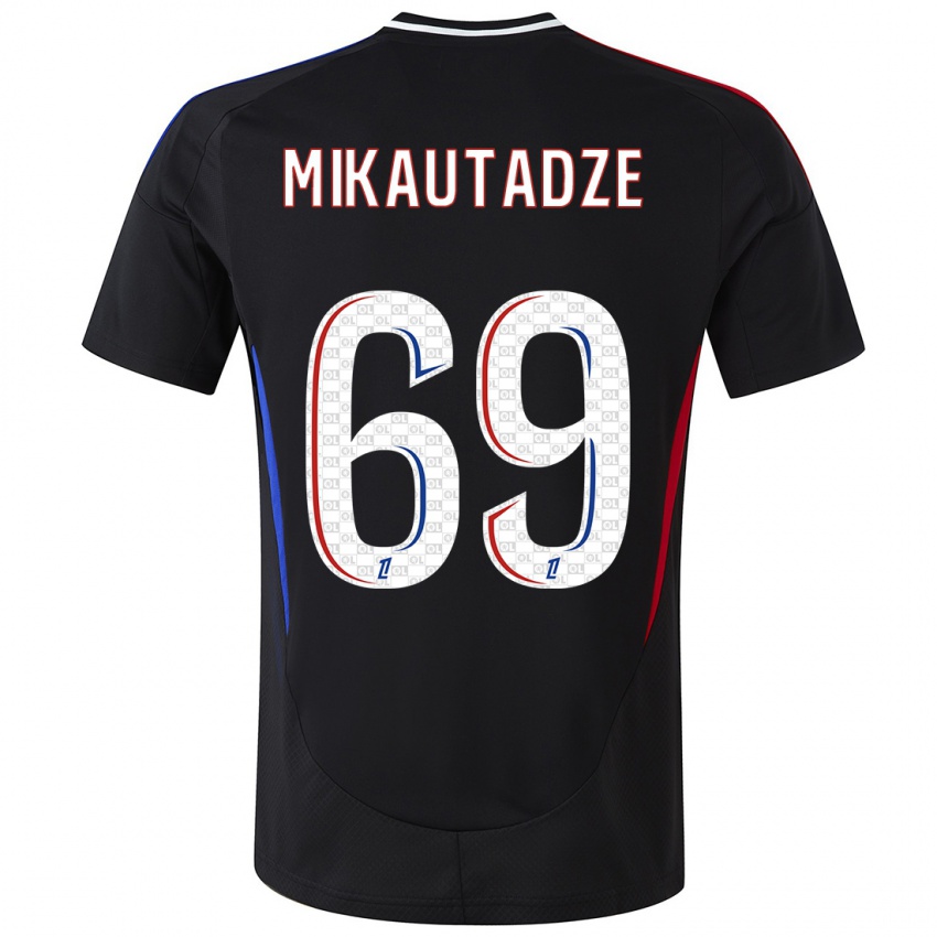 Niño Camiseta Georges Mikautadze #69 Negro 2ª Equipación 2024/25 La Camisa