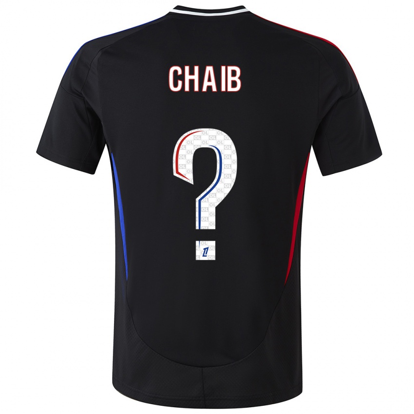 Niño Camiseta Yacine Chaib #0 Negro 2ª Equipación 2024/25 La Camisa