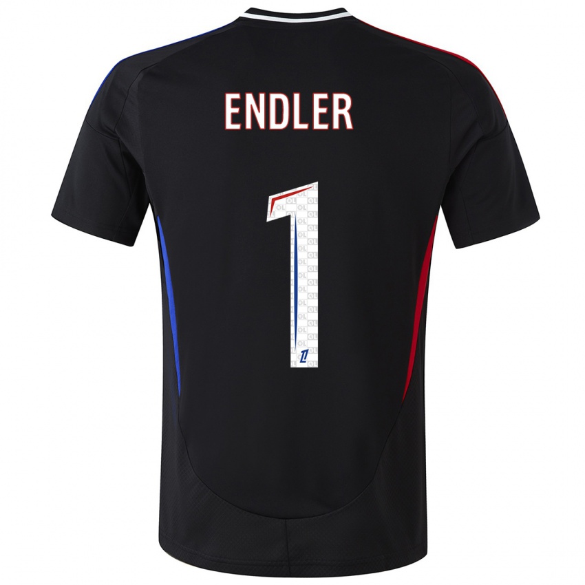 Niño Camiseta Christiane Endler #1 Negro 2ª Equipación 2024/25 La Camisa