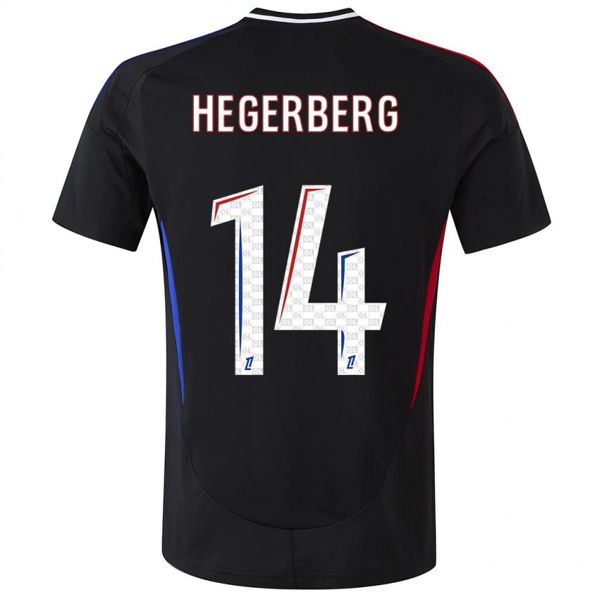 Niño Camiseta Ada Hegerberg #14 Negro 2ª Equipación 2024/25 La Camisa