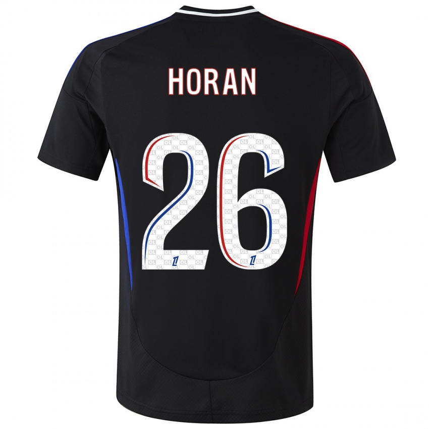 Niño Camiseta Lindsey Horan #26 Negro 2ª Equipación 2024/25 La Camisa