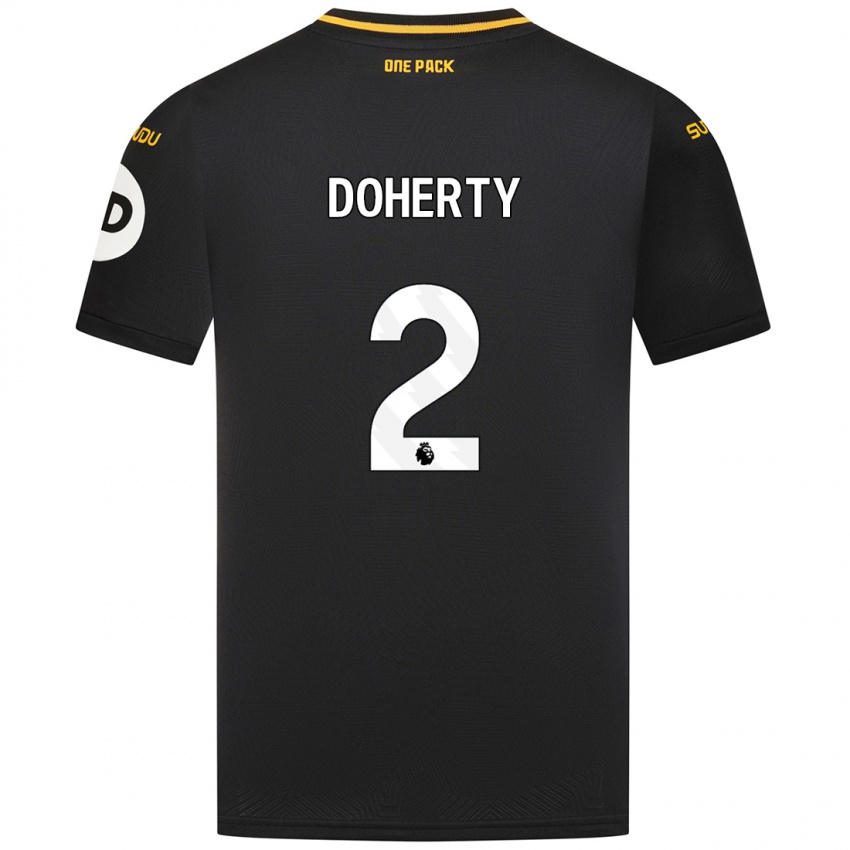 Niño Camiseta Matt Doherty #2 Negro 2ª Equipación 2024/25 La Camisa