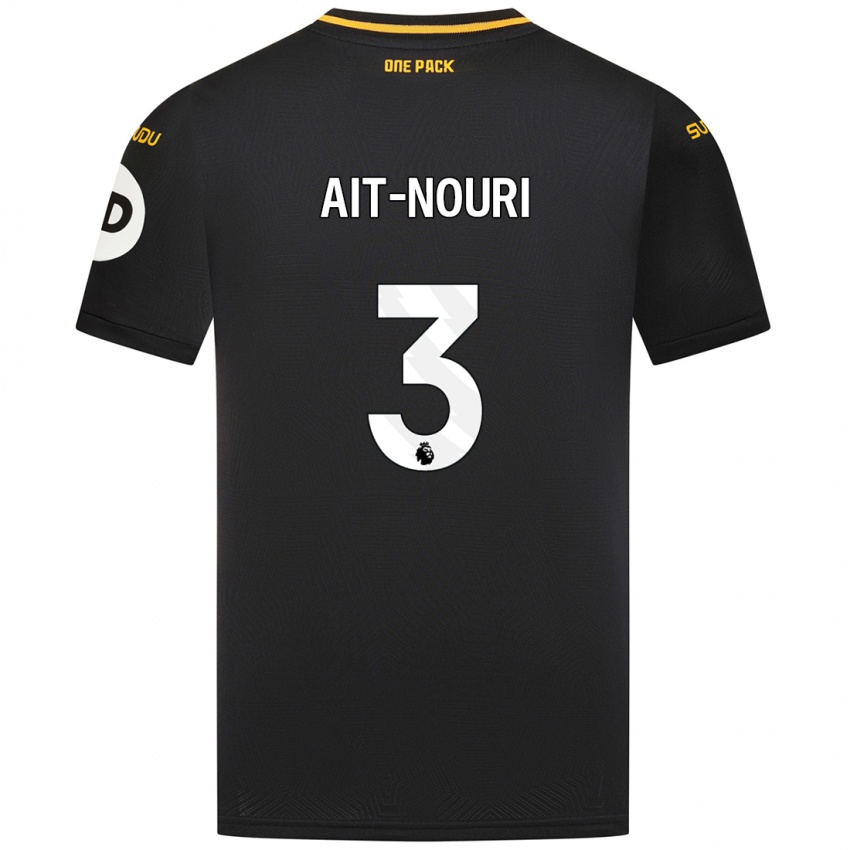 Niño Camiseta Rayan Ait Nouri #3 Negro 2ª Equipación 2024/25 La Camisa