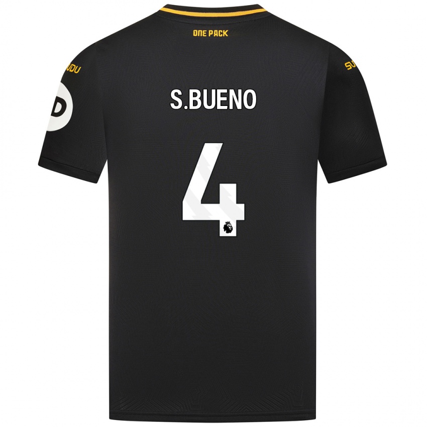 Niño Camiseta Santiago Bueno #4 Negro 2ª Equipación 2024/25 La Camisa