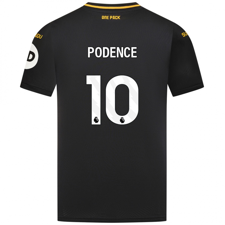 Niño Camiseta Daniel Podence #10 Negro 2ª Equipación 2024/25 La Camisa