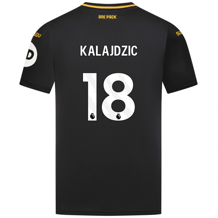 Niño Camiseta Sasa Kalajdzic #18 Negro 2ª Equipación 2024/25 La Camisa