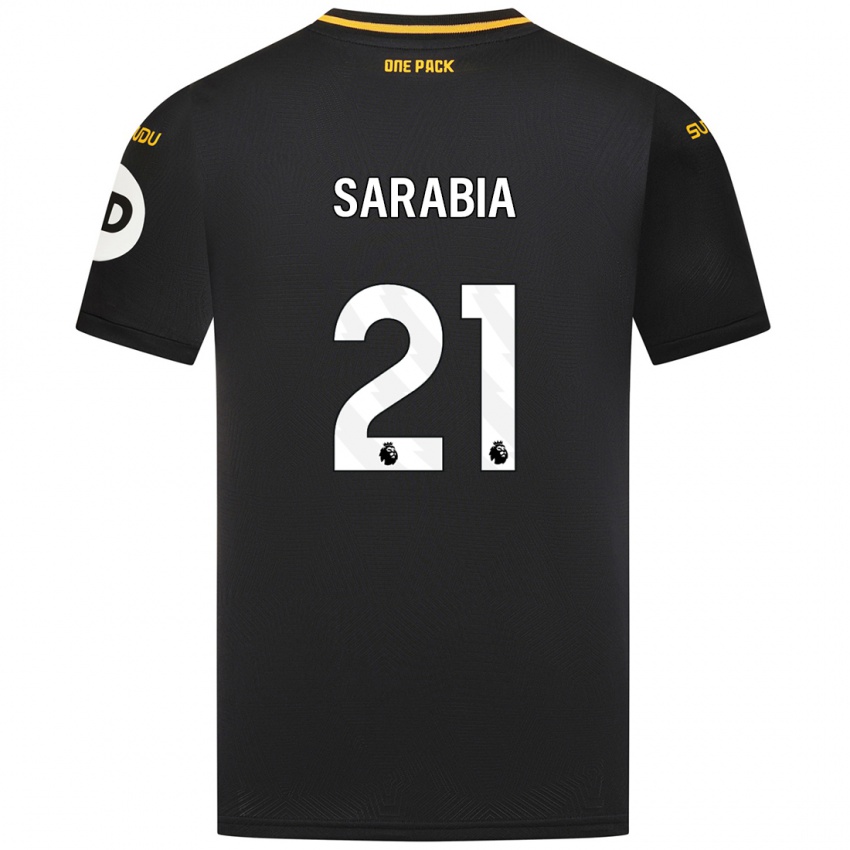 Niño Camiseta Pablo Sarabia #21 Negro 2ª Equipación 2024/25 La Camisa