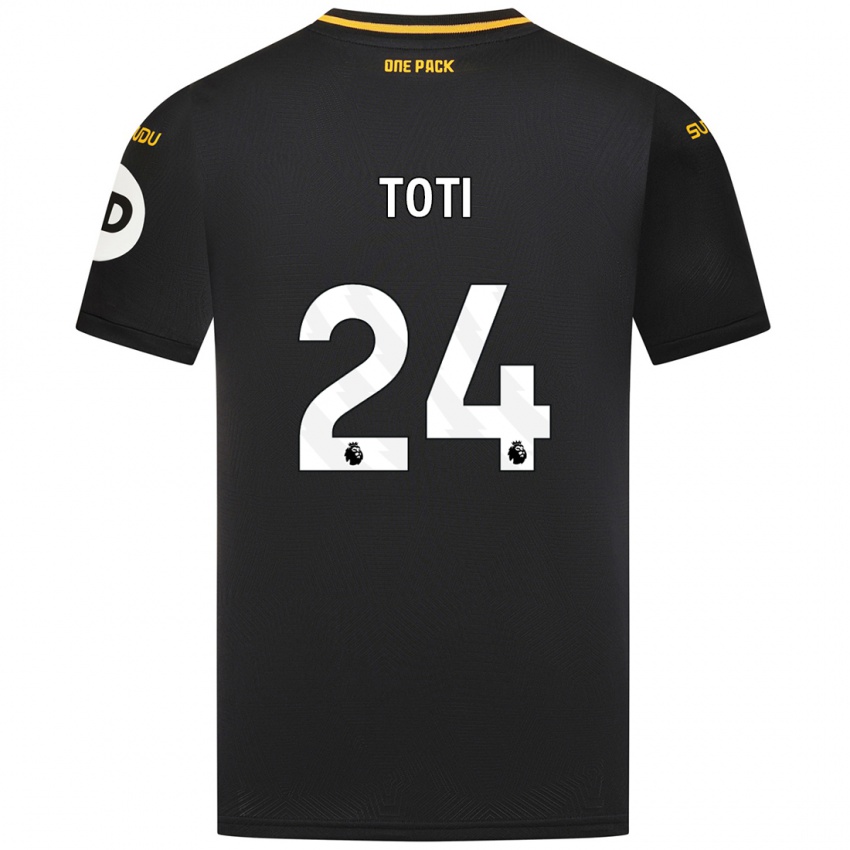 Niño Camiseta Toti #24 Negro 2ª Equipación 2024/25 La Camisa