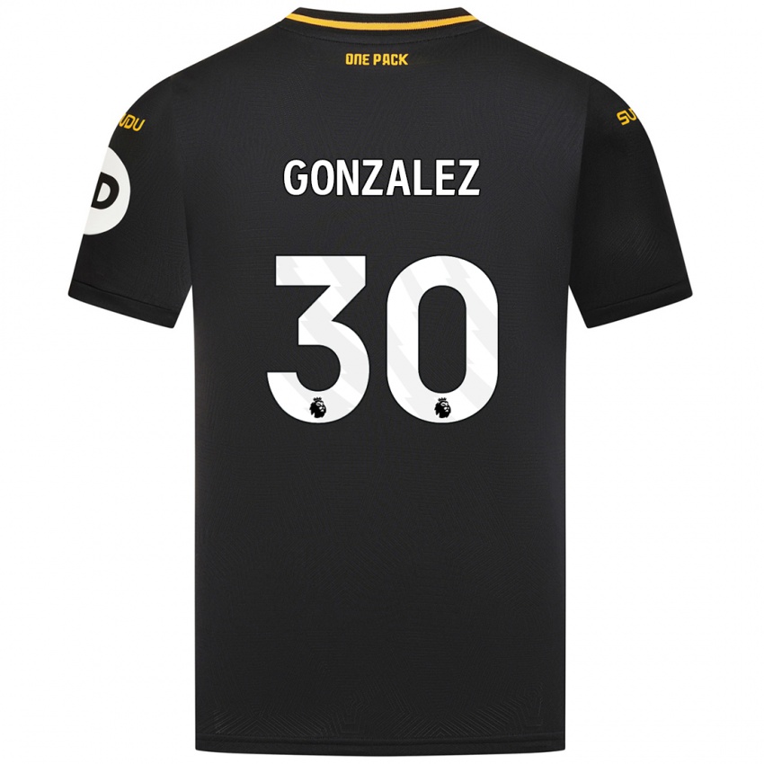 Niño Camiseta Enso González #30 Negro 2ª Equipación 2024/25 La Camisa