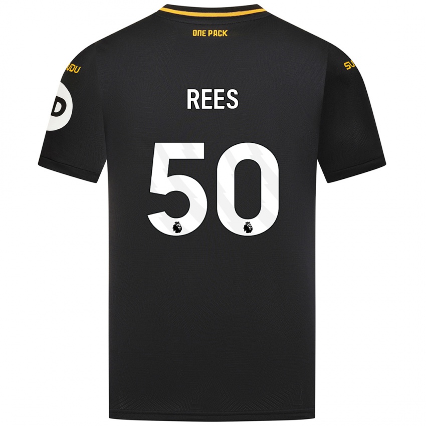 Niño Camiseta Mason Rees #50 Negro 2ª Equipación 2024/25 La Camisa