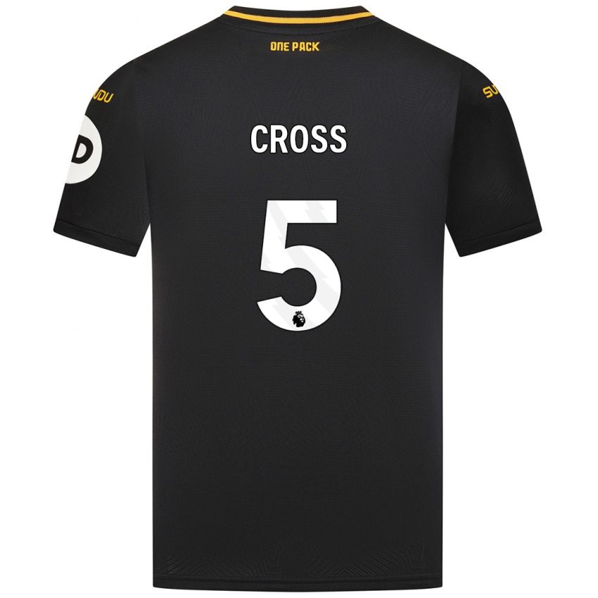 Niño Camiseta Emma Cross #5 Negro 2ª Equipación 2024/25 La Camisa