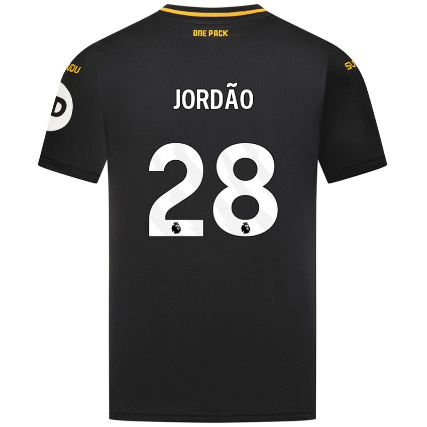 Niño Camiseta Bruno Jordao #28 Negro 2ª Equipación 2024/25 La Camisa