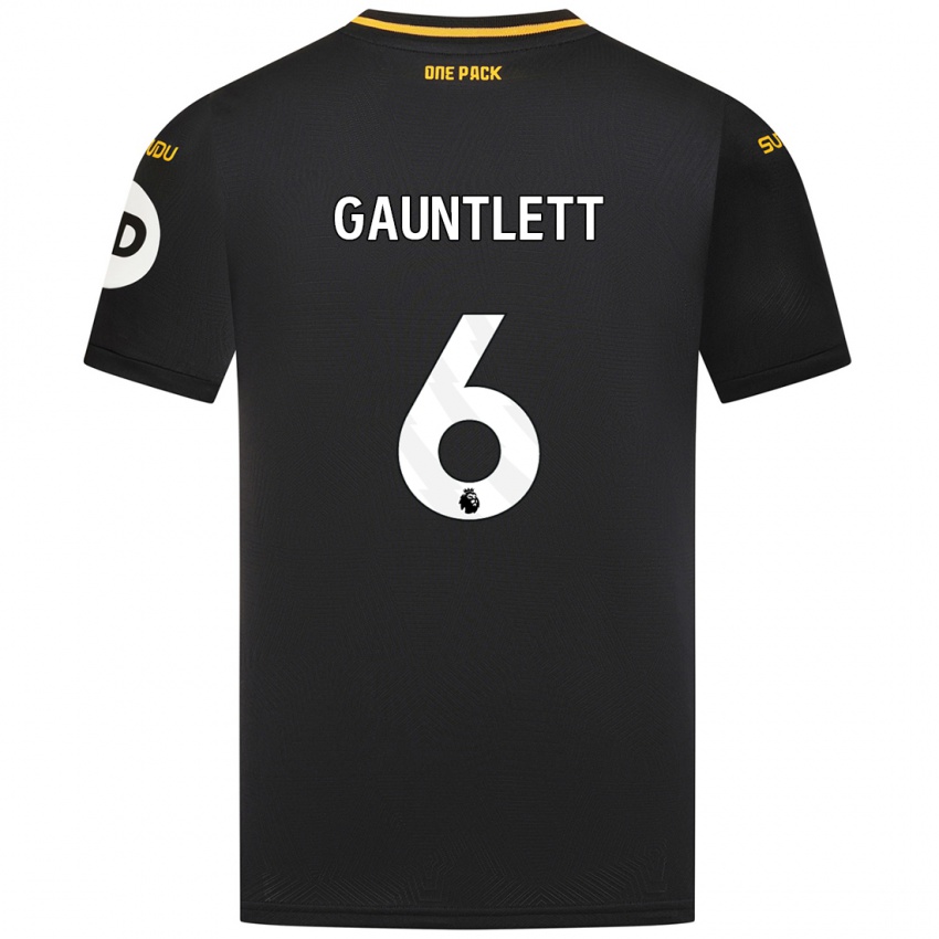 Niño Camiseta Maz Gauntlett #6 Negro 2ª Equipación 2024/25 La Camisa