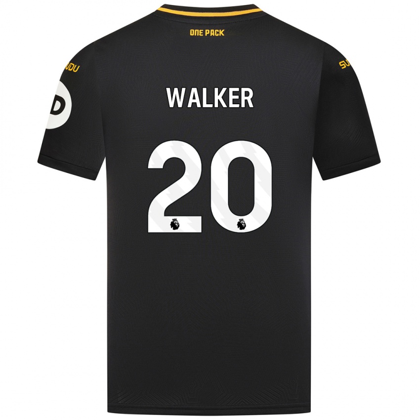 Niño Camiseta Lowri Walker #20 Negro 2ª Equipación 2024/25 La Camisa