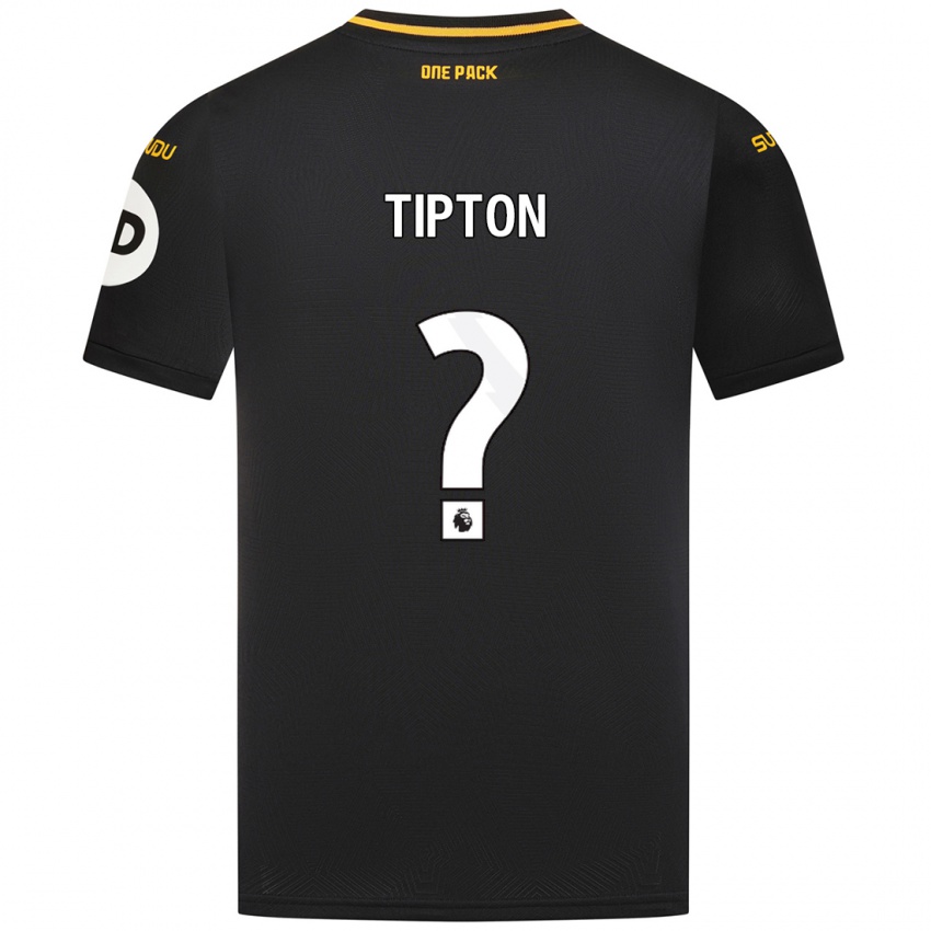 Niño Camiseta Ollie Tipton #0 Negro 2ª Equipación 2024/25 La Camisa