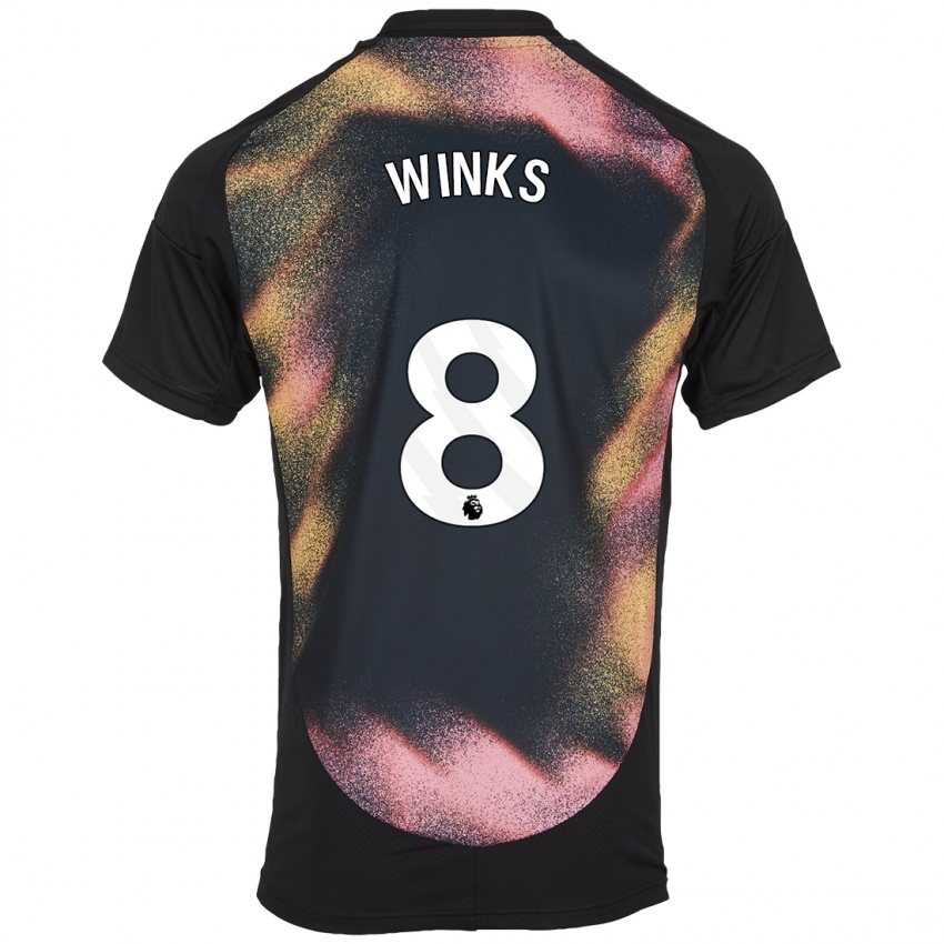 Niño Camiseta Harry Winks #8 Negro Blanco 2ª Equipación 2024/25 La Camisa