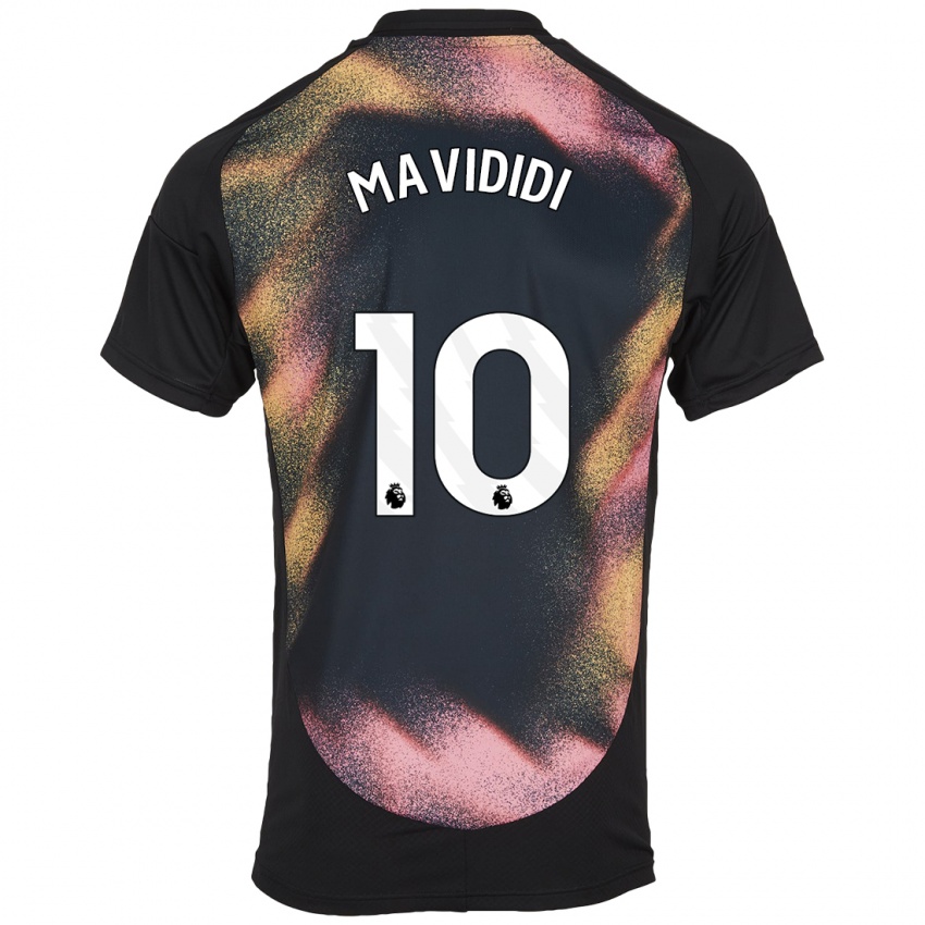 Niño Camiseta Stephy Mavididi #10 Negro Blanco 2ª Equipación 2024/25 La Camisa