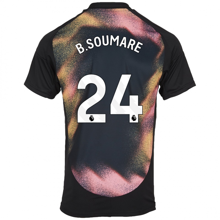 Niño Camiseta Boubakary Soumaré #24 Negro Blanco 2ª Equipación 2024/25 La Camisa