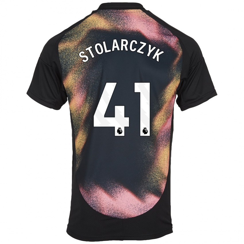 Niño Camiseta Jakub Stolarczyk #41 Negro Blanco 2ª Equipación 2024/25 La Camisa