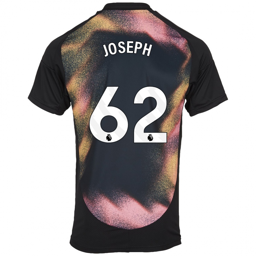 Niño Camiseta Jayden Joseph #62 Negro Blanco 2ª Equipación 2024/25 La Camisa