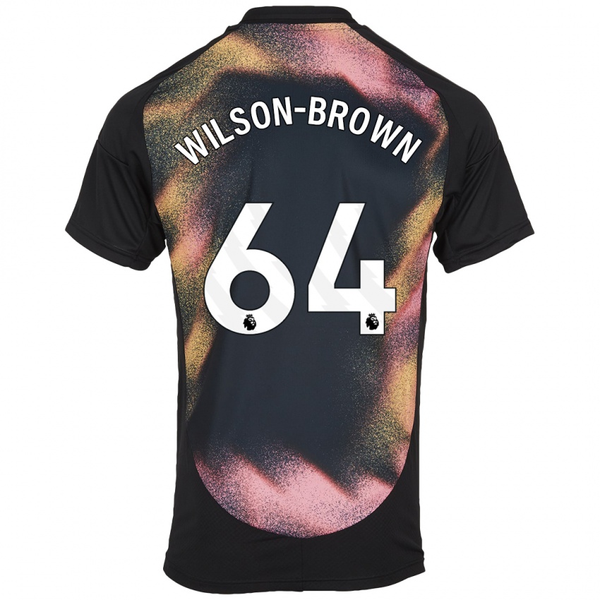 Niño Camiseta Thomas Wilson-Brown #64 Negro Blanco 2ª Equipación 2024/25 La Camisa