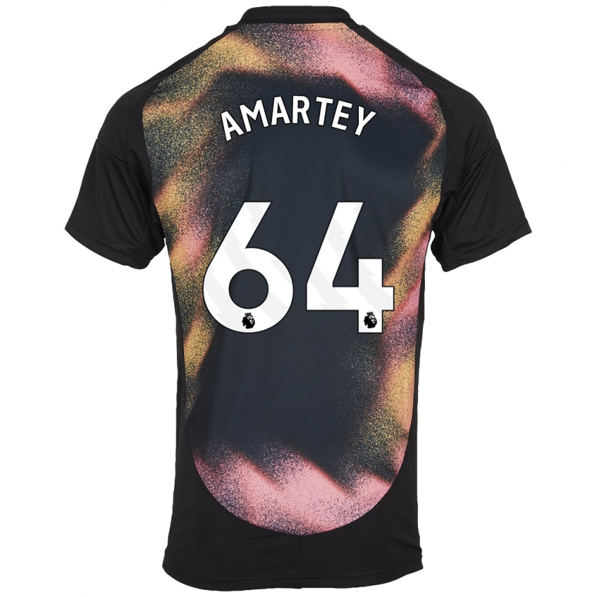 Niño Camiseta Bobby Amartey #64 Negro Blanco 2ª Equipación 2024/25 La Camisa