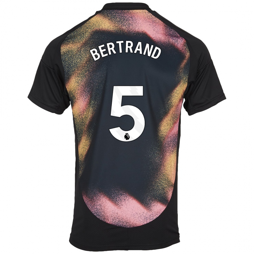 Niño Camiseta Ryan Bertrand #5 Negro Blanco 2ª Equipación 2024/25 La Camisa