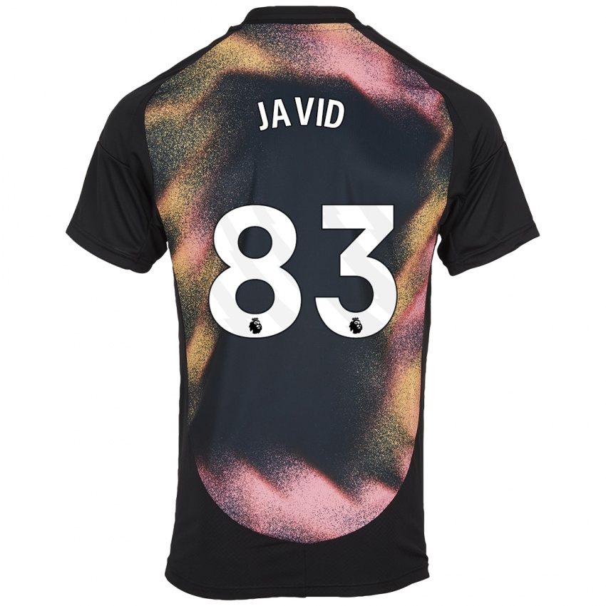 Niño Camiseta Abdullah Javid #83 Negro Blanco 2ª Equipación 2024/25 La Camisa