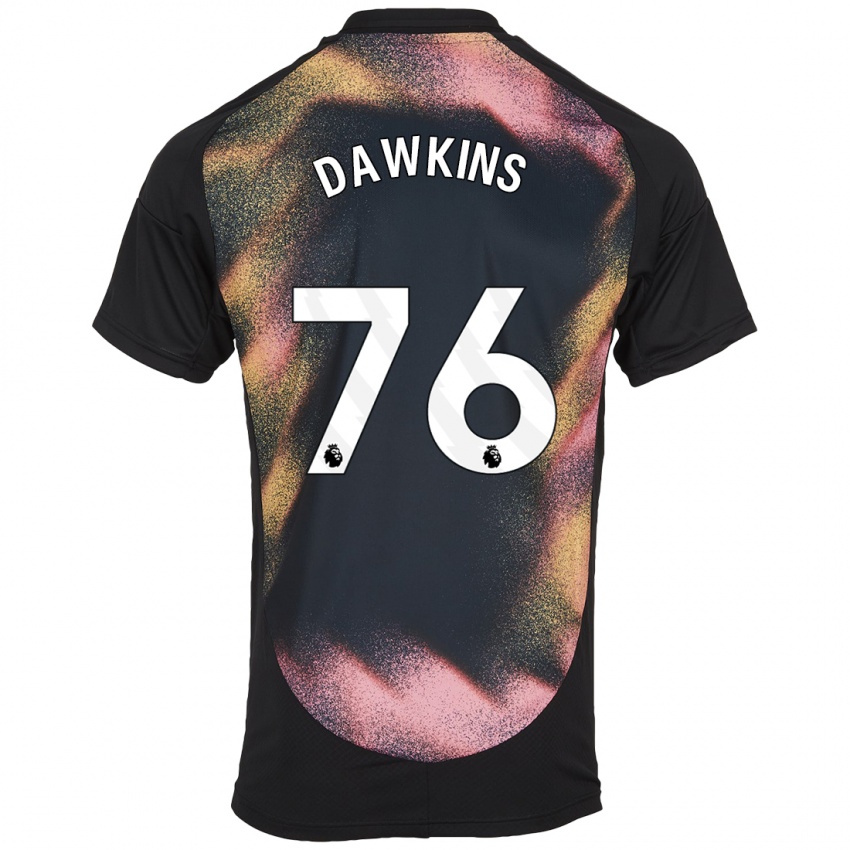 Niño Camiseta Kartell Dawkins #76 Negro Blanco 2ª Equipación 2024/25 La Camisa