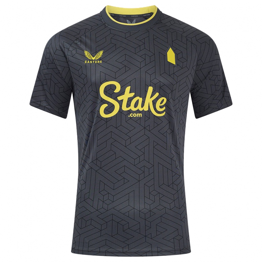 Niño Camiseta Iliman Ndiaye #10 Negro Amarillo 2ª Equipación 2024/25 La Camisa