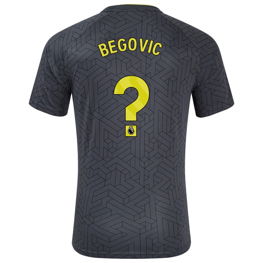 Niño Camiseta Asmir Begovic #0 Negro Amarillo 2ª Equipación 2024/25 La Camisa