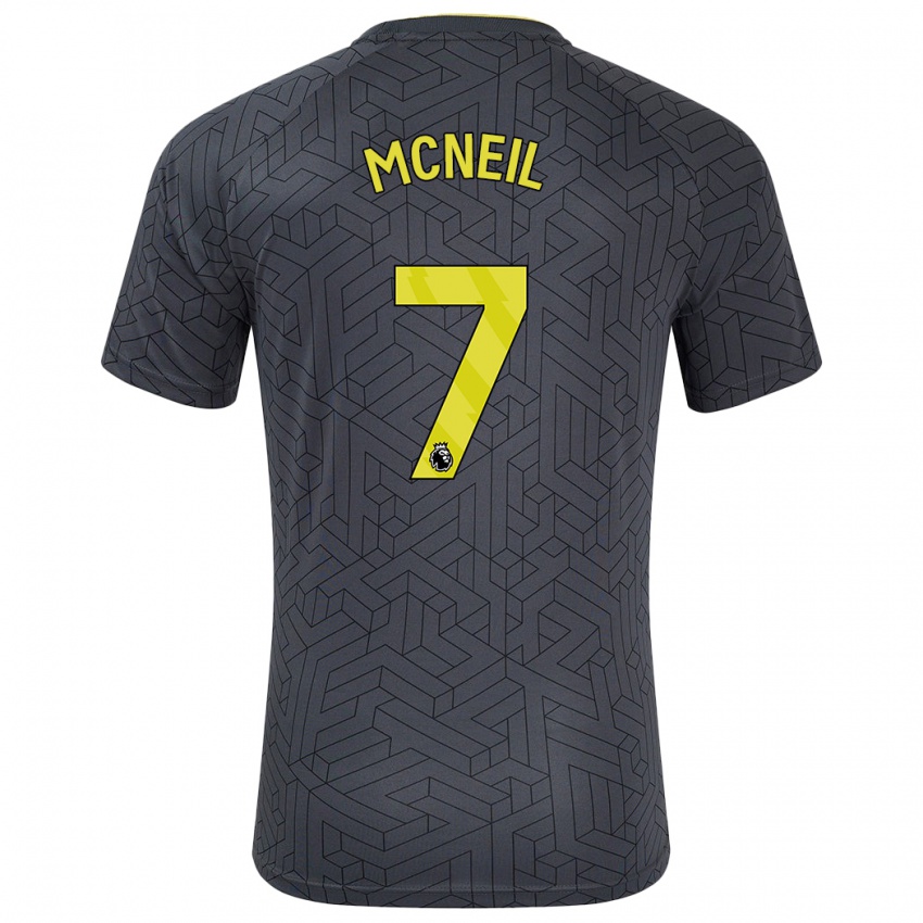 Niño Camiseta Dwight Mcneil #7 Negro Amarillo 2ª Equipación 2024/25 La Camisa