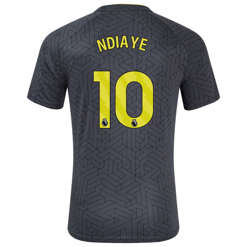 Niño Camiseta Iliman Ndiaye #10 Negro Amarillo 2ª Equipación 2024/25 La Camisa